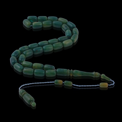 Blue Squeezed Amber Capsule Cut TBU 39 - 2