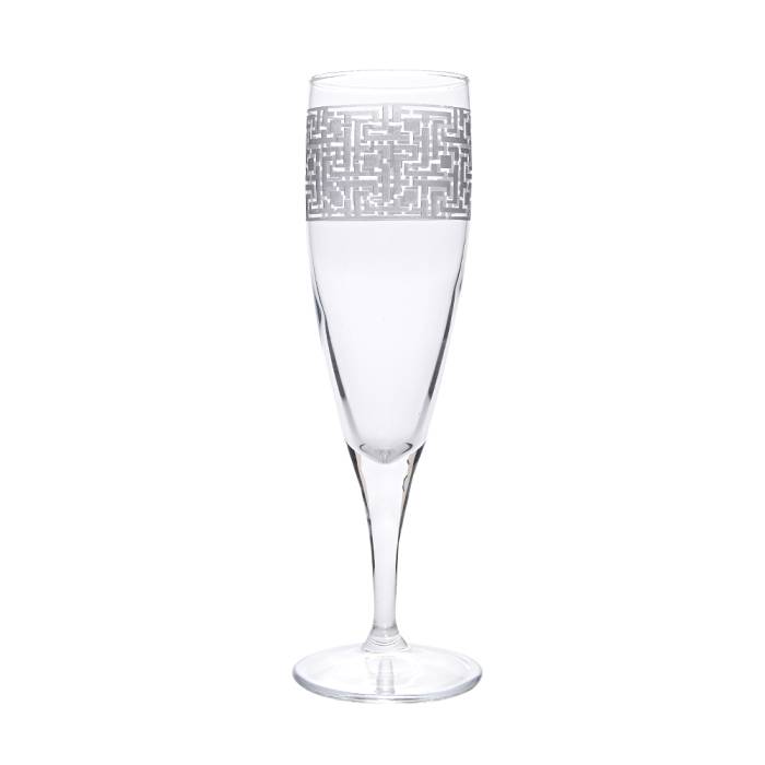 Camhare Labirent Platin 6 lı Şampanya Bardağı 44896 - 1