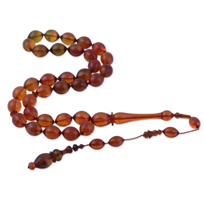 Colorful Fire Amber Masterwork Rosary ELT16 - 1