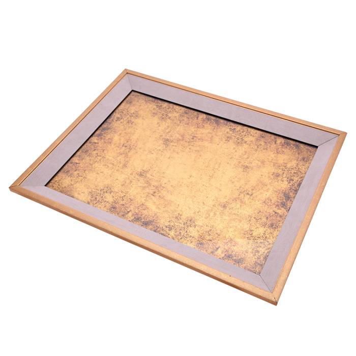Decorium 47x37 Gold Ahşap Tepsi - 1