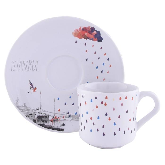 Decorium Ars 1518 4-Piece Coffee Set Colorful Cloud - 1