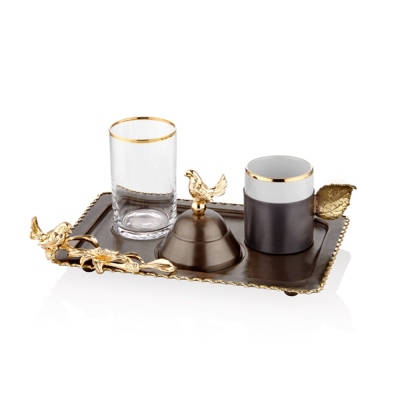 Decorium Ars 6017 Üç Gözlü Dikd.Kahve Servis 21 - Decorium