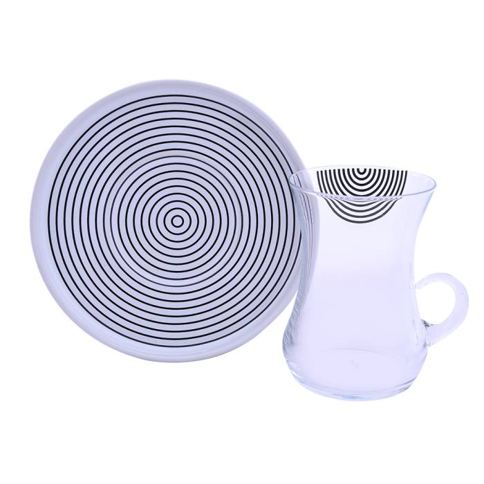 Decorium Çay Takımı Kulplu 12 Prc Monochrome M02051 - 1