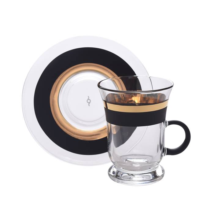 Decorium Çay Takımı Kulplu 12 Prc Vision Black M02048 - 1