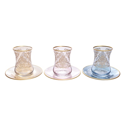 Decorium Çay Takımı Kulpsuz 12 Prc Viola Ab 3 Renk Ars 719 M00719 - 2