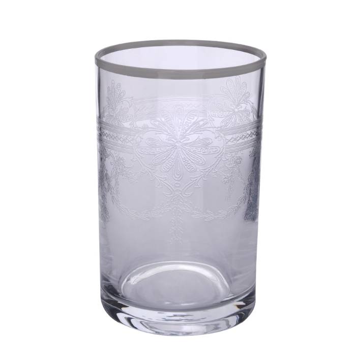 Decorium Kahve Yanı Su Bardağı 6'lı Tumbler Elit 02 Platin - 1