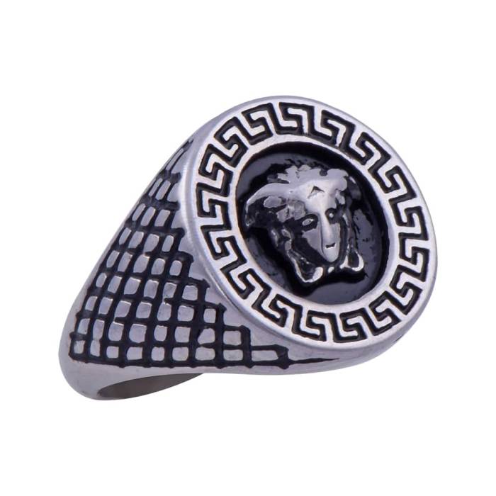 Erkek Çelik Yüzük CR 5001 Versace Figürlü - 2