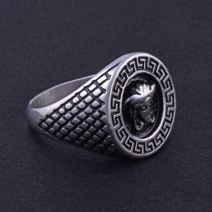 Erkek Çelik Yüzük CR 5001 Versace Figürlü - 3
