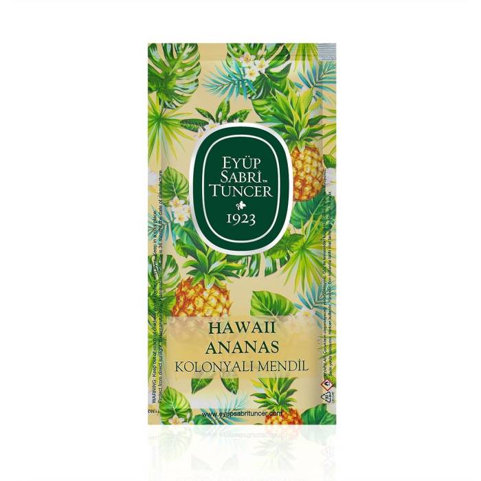 Eyüp Sabri Tuncer Hawaii Ananas Kolonyalı Mendil 150'li (Küçük Boy) - 1
