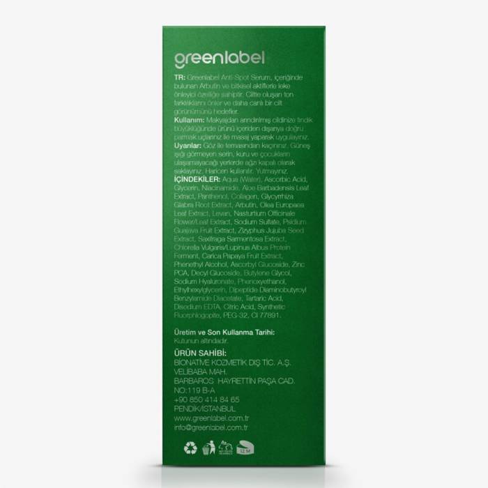 Greenlabel AHA, Arbutin + 10% Niacinamide Blemish Mixed Serum 30 ml - 2