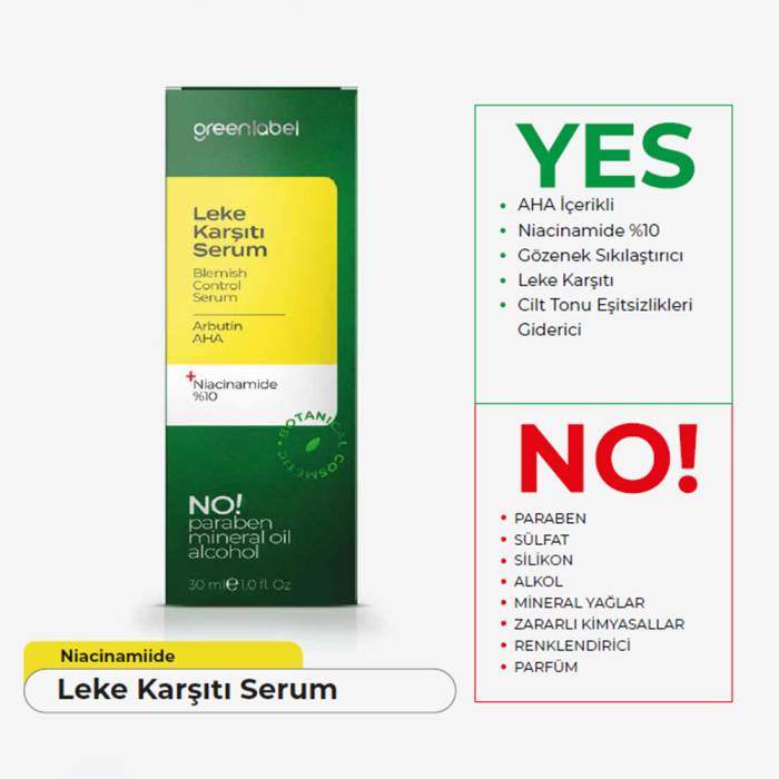 Greenlabel AHA, Arbutin + 10% Niacinamide Blemish Mixed Serum 30 ml - 4