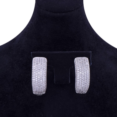 Ring Model 925 Sterling Silver Earrings - 2