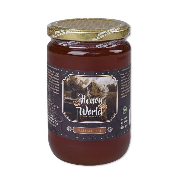 Honey World Organic Pine Secretion Honey 850 Gr - 1