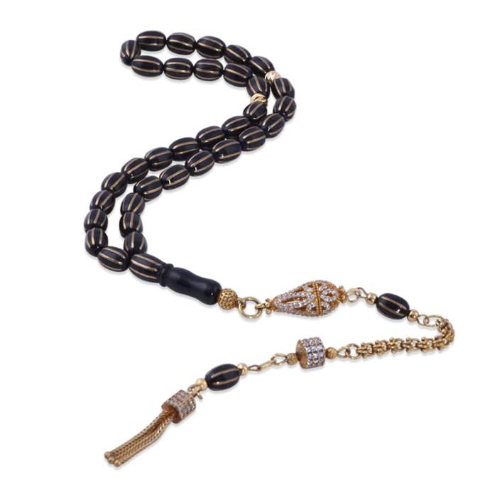 Embroidered Squeezing Amber Rosary No 2 ELT36 - 1