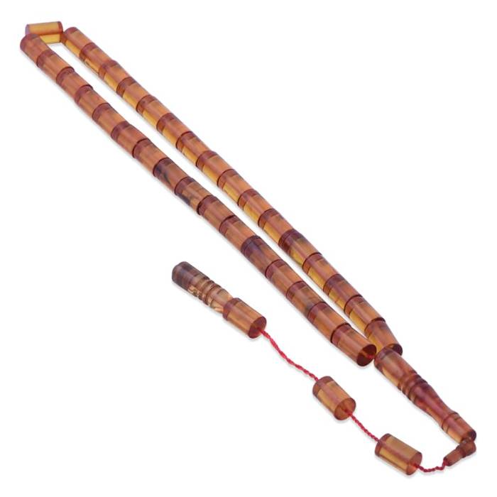 Cutting Model Transparent Squeezing Amber Rosary - 1