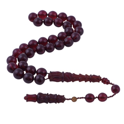 Master Work Fire Amber Rosary Tbu24 - 1