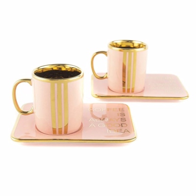 Mikasa Moor Pinky 2 li Kahve Fincanı - Mikasa Moor