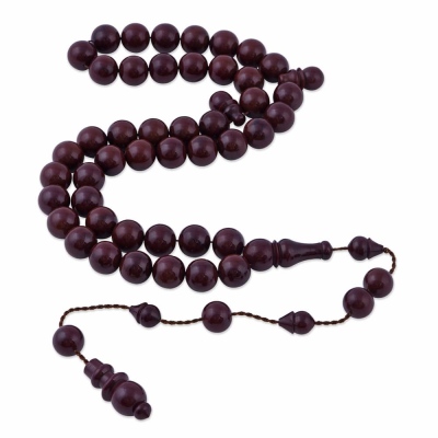 Moire Spinning Amber Brown Master Work Rosary ELT 20 - 1