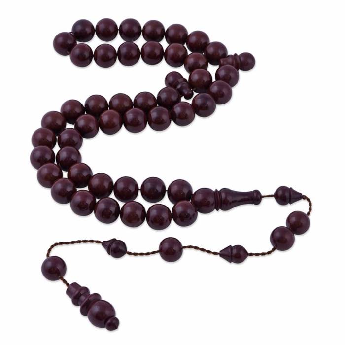 Moire Spinning Amber Brown Master Work Rosary ELT 20 - 1