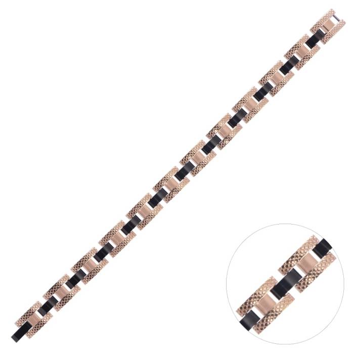 Nusnus Erkek Çelik Bileklik CB 5004 Siyah-Sarı - 1
