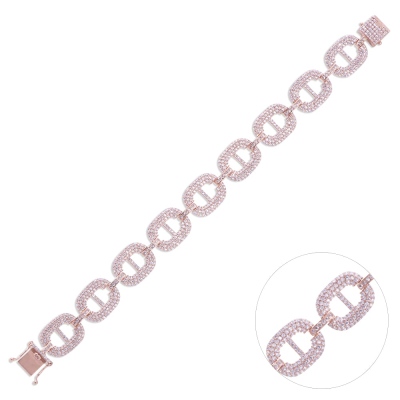 Nusnus Kadın Gümüş Bileklik Rose Gold ZRK 2160 15.10 GR - nusnus