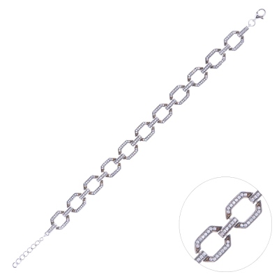 Nusnus Kadın Taşlı Gümüş Bileklik ZRK 2200 10.70 GR - nusnus