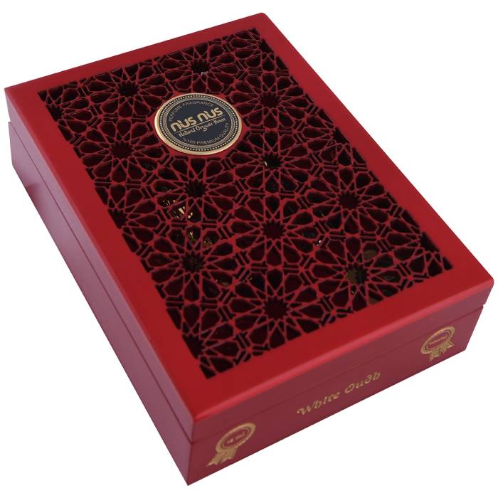 Nusnus White Oudh 12 ml Wooden Box - 1