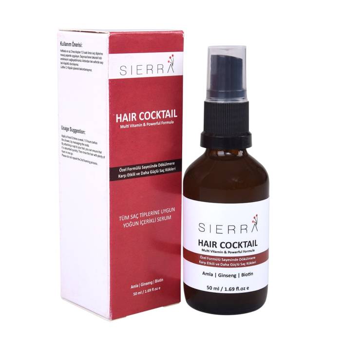 Sierra Hair Cocktail Dökülme Karşıtı Güçlendirici Bakım Serumu 50 ml - 1