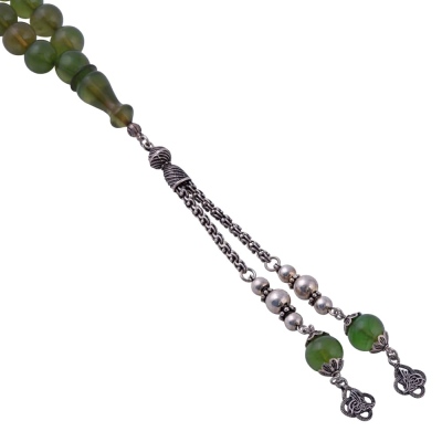 Sphere Cut Katalin Rosary 925 Sterling Silver Tasseled Silver SB 02 - 3