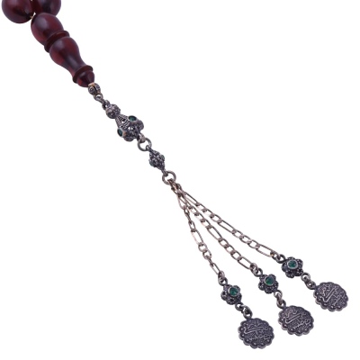 Spinning Amber Rosary 925 Sterling Silver Tasseled TBU46 - 3