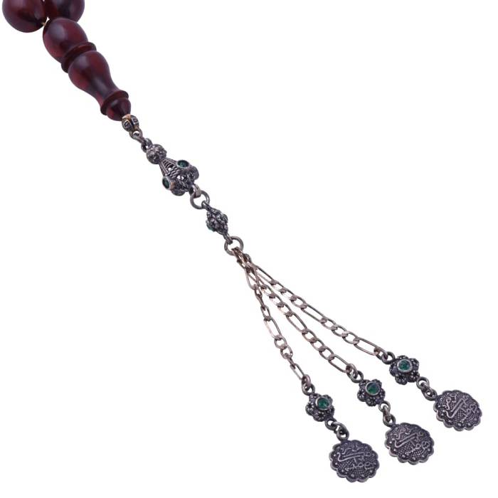 Spinning Amber Rosary 925 Sterling Silver Tasseled TBU46 - 3