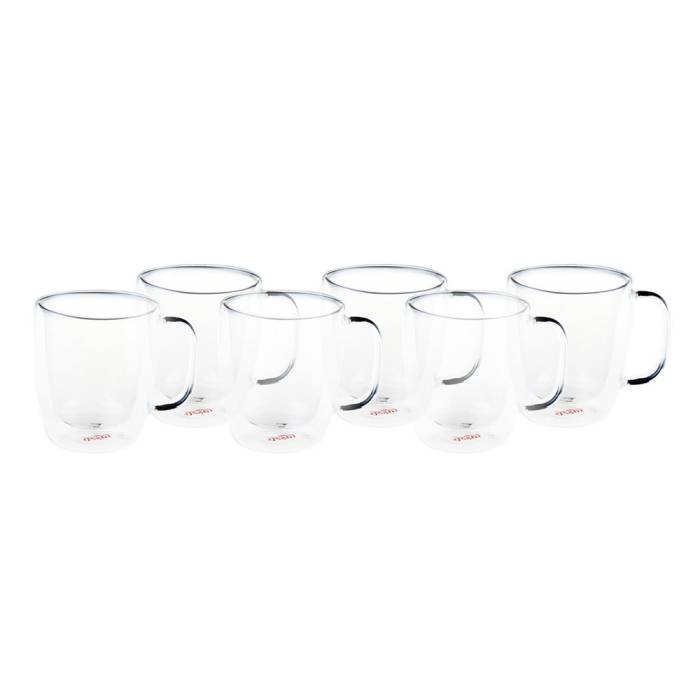 Tasev Kimi 6 Person Double Walled Coffee Cup Set - 1