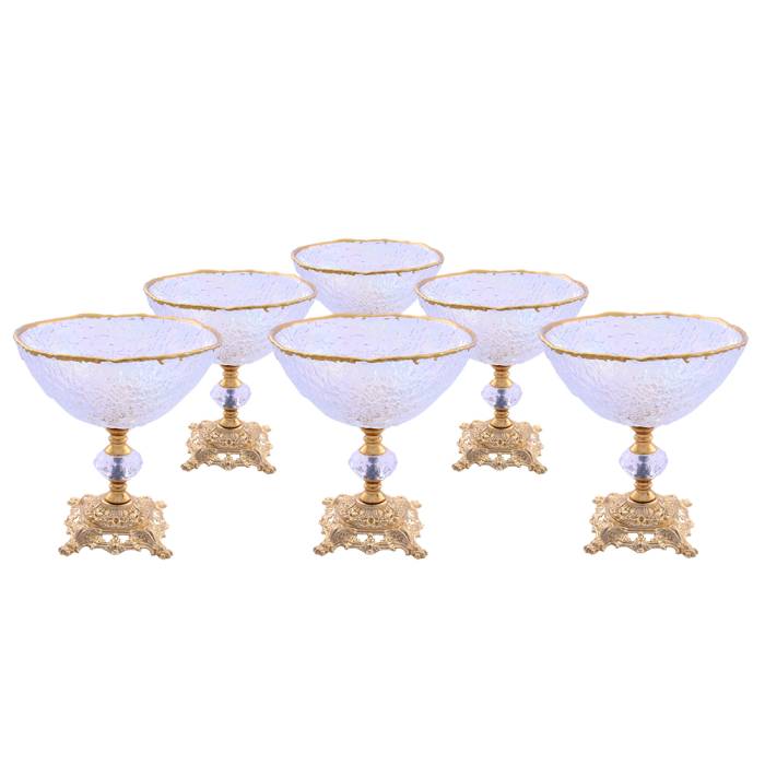 Terra Sedef Gold 6 lı Çerezlik Metal Ayaklı - 2