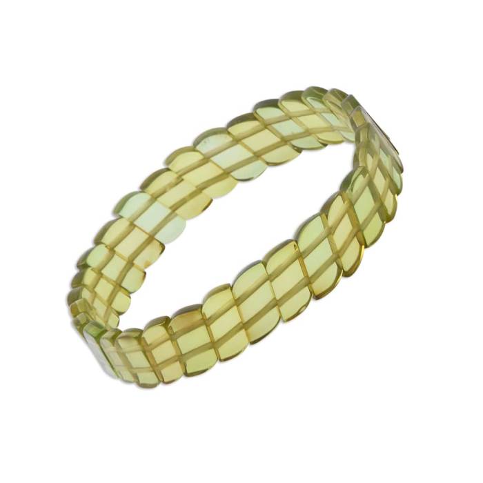 Yeşil Damla Kehribar Rolex Bileklik 6.3 gr - 1